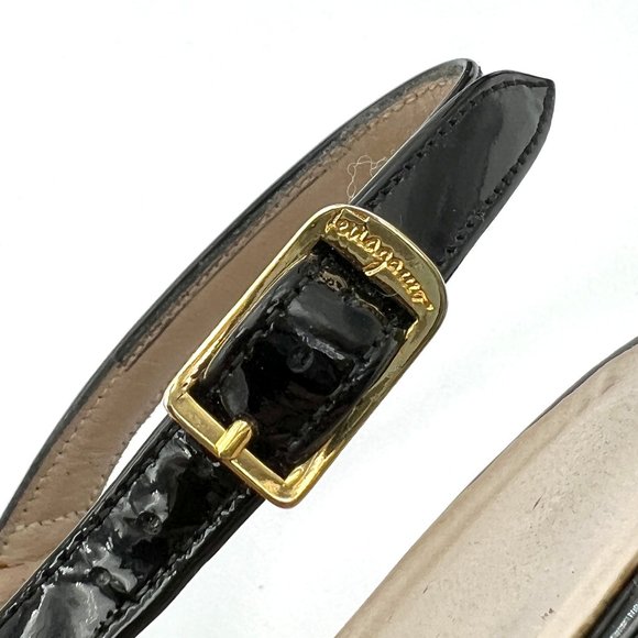 Vintage Salvatore Ferragamo Peep Toe High Heel Sling Back Sandals Formal Wedding - Picture 5 of 9